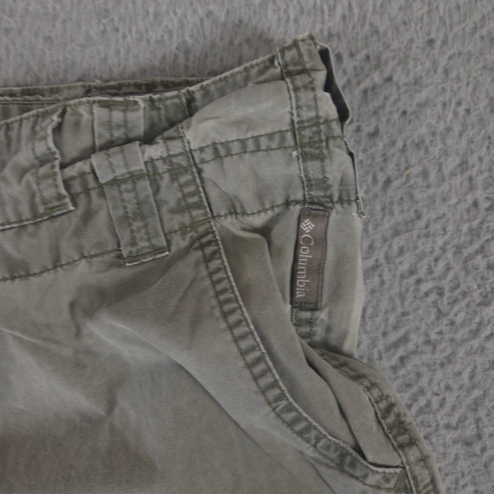 LOT OF 2 Columbia Pants Women 6 Medium Green Tan Cargo Cotton Hiking Straight - Picture 10 of 16
